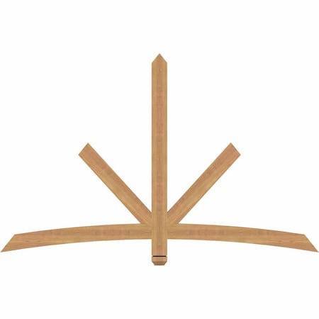 Ekena Millwork Alberta Smooth Timber Gable Bracket, Western Red Cedar, 72"W x 45"H x 1 1/2"D x 3 1/2"F, 15/12 Pitch GBW072X45X0204ALB00SWR